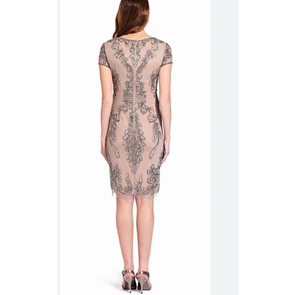 Adrianna Papell Women’s Beaded Mesh Cocktail Dress / Size-8 - Picture 16 of 16